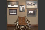 Hardwood frames at a gallery in Jackson Hole, Wyoming