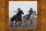 Cowgirls on the Run - 8x8 Ceramic Tile